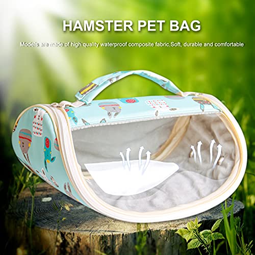 FuMeiJiaJiaJu Hamster draagtas draagbare kleine dieren uitgaande reistas, ademend hamster huis bed warm, outdoor reizen… - Image 8