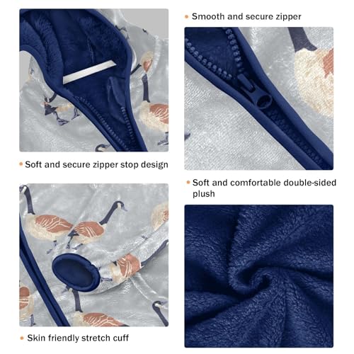 Canada Geese Girls Fleece Jacket Girls Fall Jacket Girls Zip Up Hoodie Girls Sherpa Jacket 2-10T3