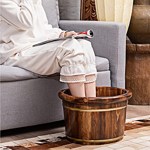 Tina de spa para pies de madera sólida miniatura 2
