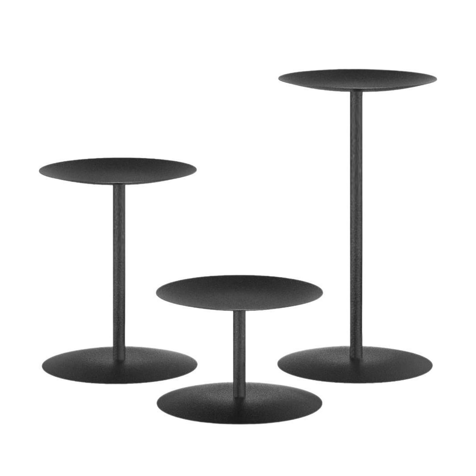 Mophrati Black Sturdy Durable Metal Construction Metal Candle Holder Vintage
