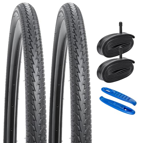 YunSCM 2Pcs Faltbar 24 Zoll Reifen 24x1.75 Mantel 47-507 und 2Pcs 24 Zoll...