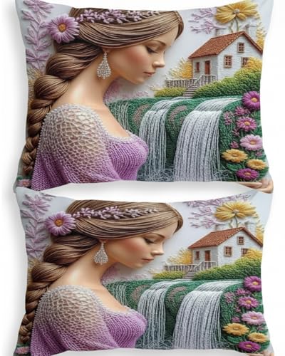 Image of 7D Flat Bedsheet 400TC Sheet Set, Kids Design bedsheet, Floral Design, Decorative Bedding with Daisy Pattern, Kids Room Decor, 90X100 Inch (Girl)