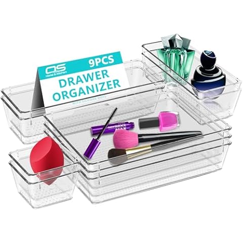 Clear Drawer Organiser Trays Set Cover