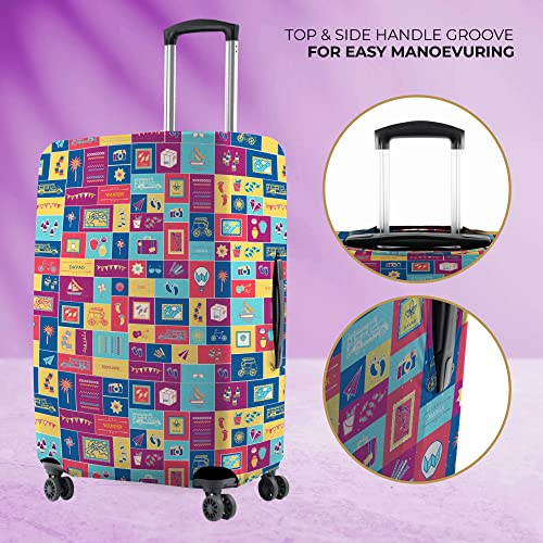Image of Nasher Miles Polyester Protective Luggage Cover Set of 2 (Medium-Large) - Wanderskye Design