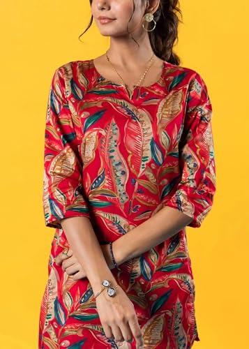 Image of SHIENZY Women Rayon Co Ord Set | Stylish Printed Kurta Top with Wide Leg Pants | Casual Summer Top with Palazzo Pants | Casual Lounge Wear Outfit | Comfortable Travel Outfit | Trendy Set