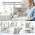 COSTWAY AW-RB05 Alkaline PH+ Reverse Osmosis Water Filter, 600 GPD Tankless Under-Sink RO System with 8-Stage Filtration, Smart LED Faucet, 2:1 Pure to Drain Ratio, High-Efficiency Water Purification