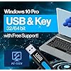 PC-TECH Compatible with Windows 10 Professional 64 Bit USB With Key. Factory fresh, Recover, Repair and Restore. Key code and USB install Included. Fix PC, Laptop and Desktop. Free Technical Support
