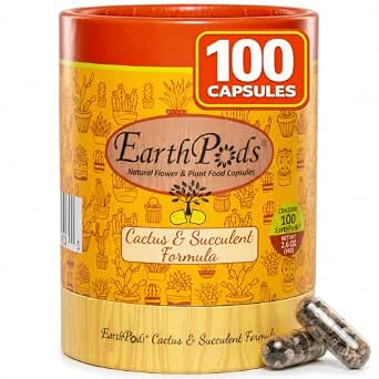 EarthPods Organic Succulent and Cactus Fertilizer Capsules, 100 Count