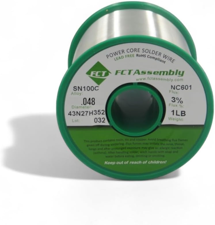 SN100C Wire Solder / 3% Flux-No Clean-.048" (1 lb. spool)