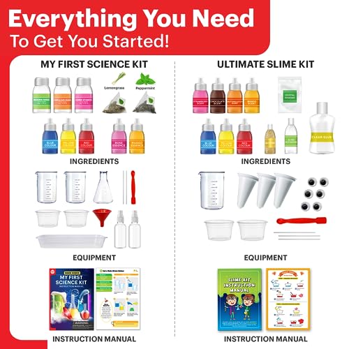 Image of Einstein Box Junior Science Gift Set | 2-in-1 Set of My First Science Kit & Slime Kit for 4-6-8 Year Olds| Birthday Gift for Boys & Girls