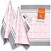 Geschirrtücher 3er Set aus Ägyptischer Baumwolle - Küchentücher Ideal für die Küche - Bambustuch mit Flamingo-Muster - Küchenzubehör - Putzlappen Baumwolle - Antibakterielle Eigenschaften