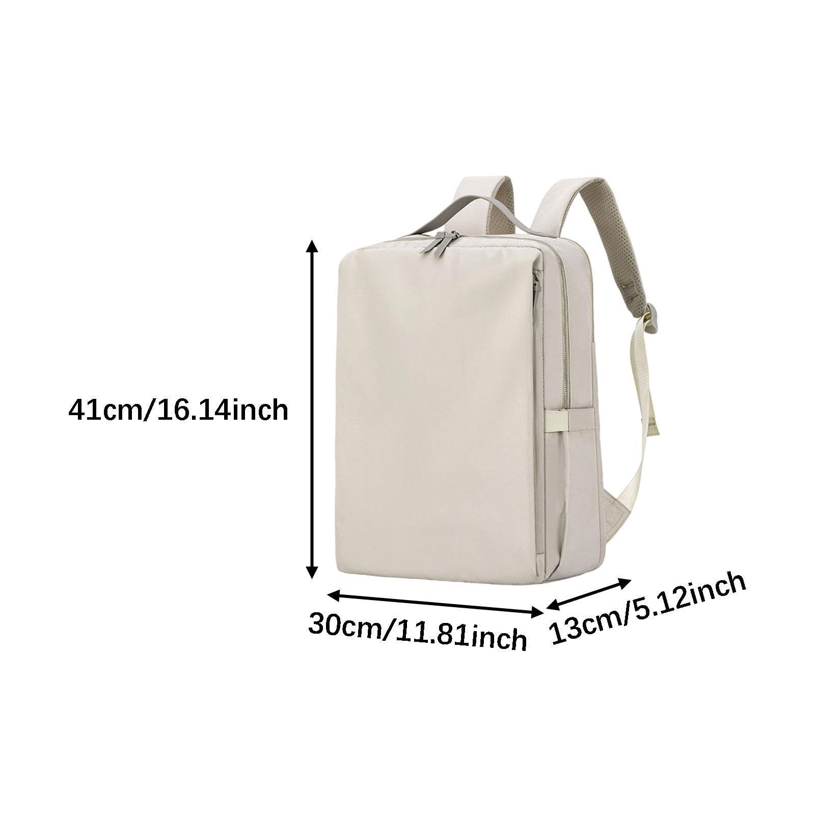 Zaino per Computer, Zaino da Viaggio, Borsa per Laptop da Lavoro per pendolari e viaggiatori Aerei, Bianco