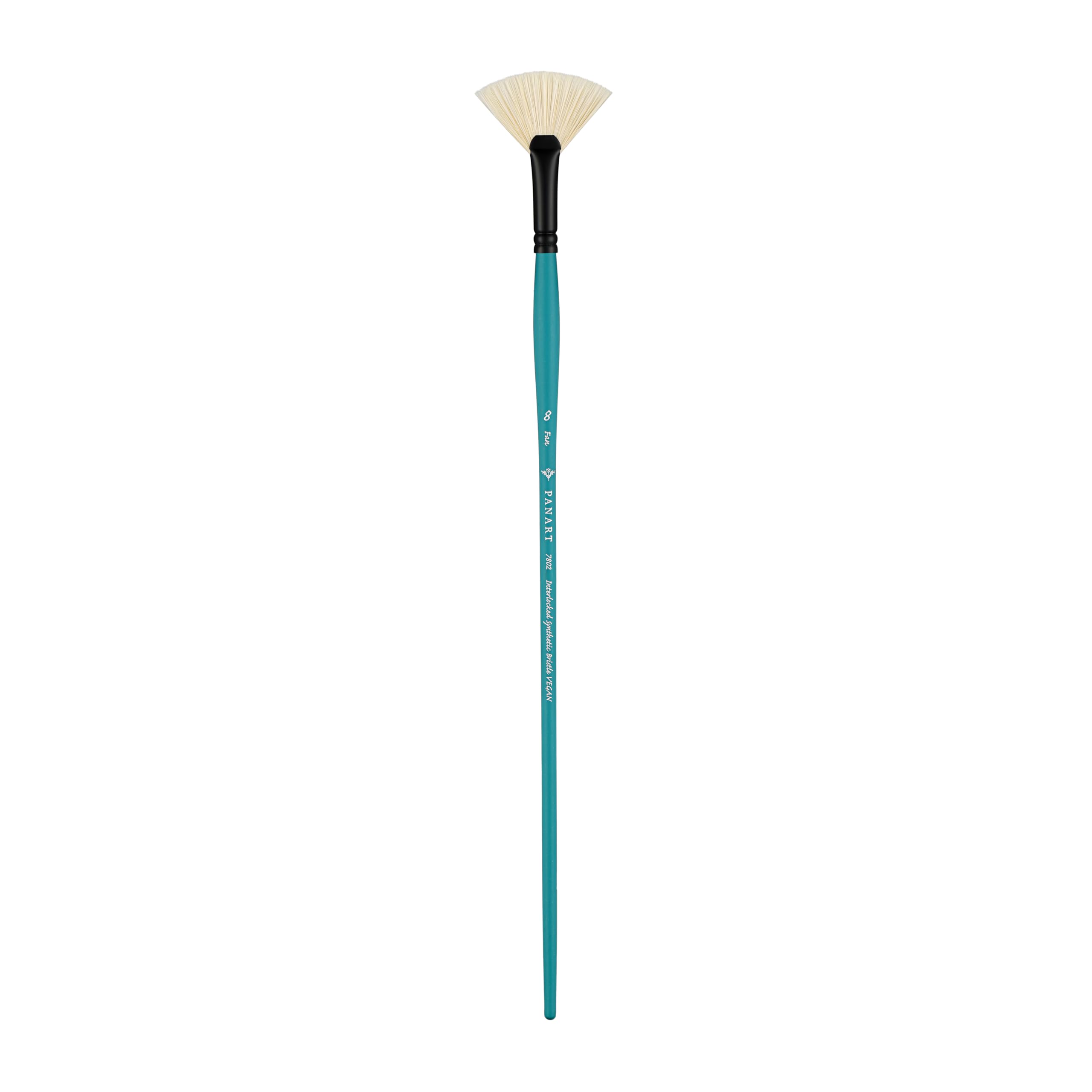 Pan Art Bristle Fan No. 08 – Detail & Wash Brush for Oil Paints – Artist-Grade Performance Paintbrush for Fine Art, Craft & Illustration – 1 Unit