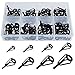 MaoXinTek Guías para Caña de Pescar, 80Pcs Anillos de Punta de caña Kit de reparación Juego de Repuesto en Metal con Anillo de cerámica (8 tamaños)