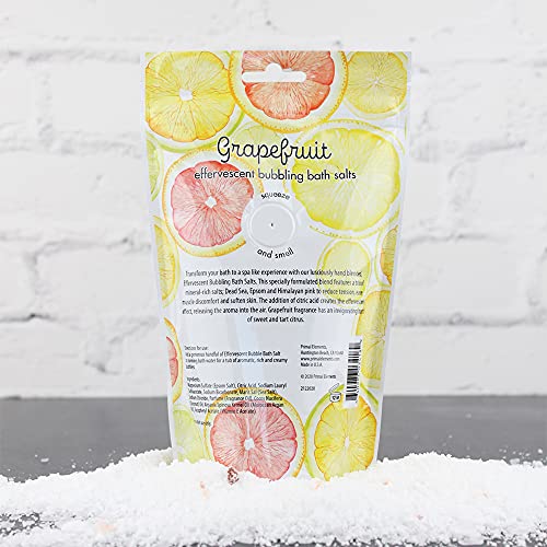 Primal Elements Detoxifying Sea Salt Soak, Bubbling Aromatherapy Salts, Grapefruit, 12 Oz Resealable Bag #TOP3