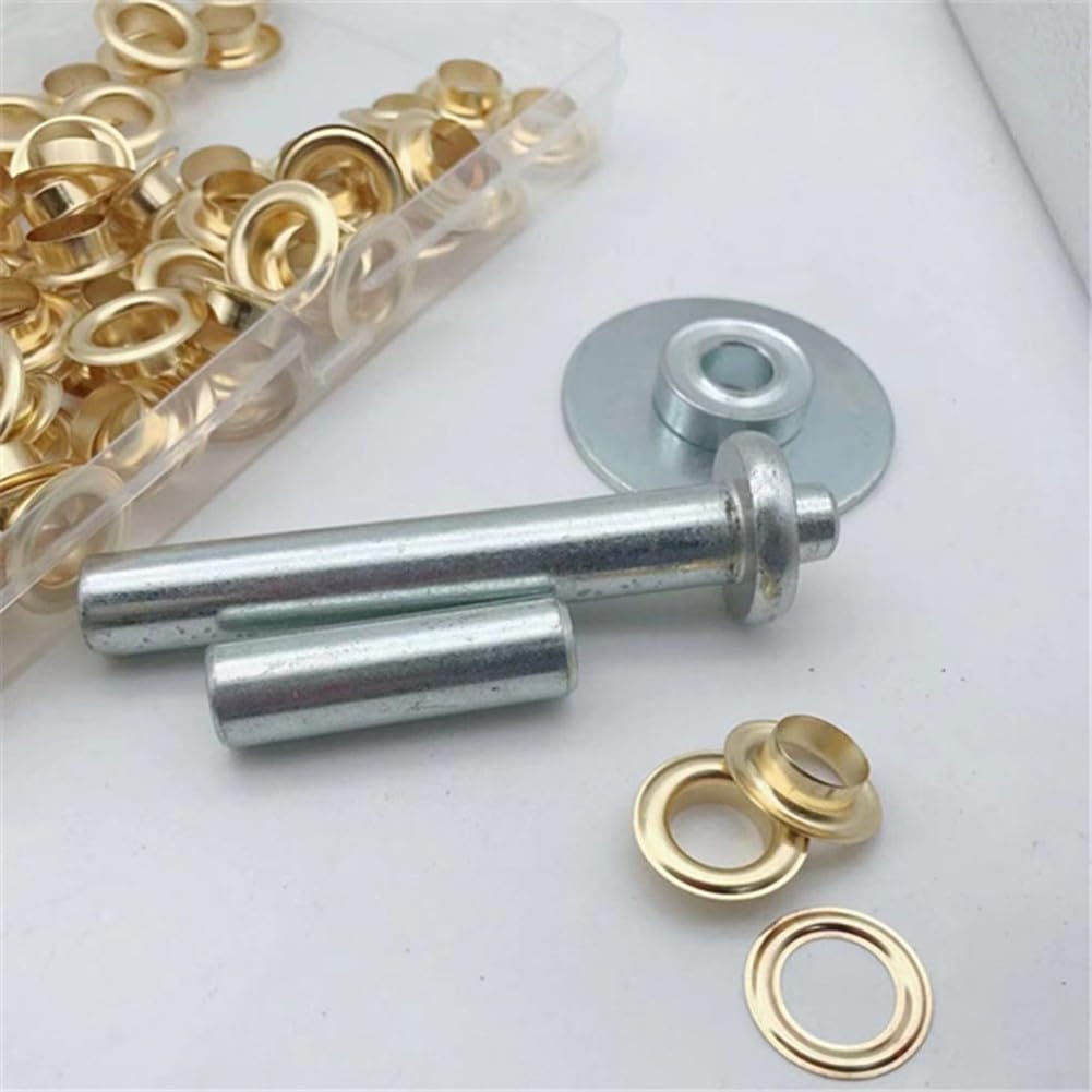 103pcs Tarp Grommet Repair Kit, Brass Rings, for Tents Tarps, Awnings, as picture show - Image 5