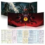 Pieds stables et ajustables & protection totale de la vie privée: La taille dépliée de 34 x 11 pouces dissimule parfaitement les livres de règles, les lancers de dés et les cartes pour empêcher les regards indiscrets des joueurs et protéger vos stratégies de donjon. Associé à des pieds stables et librement ajustables, il peut être flexiblement positionné à l’angle de vision optimal pour toute configuration de jeu.