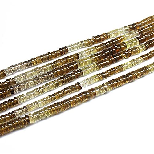 Quartz bière perles haut de gamme polies 6mm fil de gemmes de prestige pour bijoux