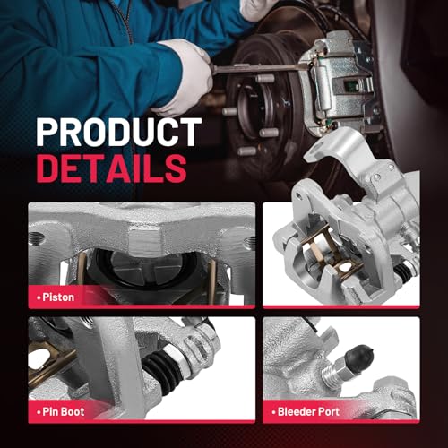 Image of BDFHYK 19B3298 Rear Disc Brake Caliper Assembly with Bracket Compatible with Acura CSX 2006-2011 2.0L l4, Compatible with Acura ILX 2013-2018 2.4L l4 /1.5L l4, Compatible with Civic 2006-2015, 2pcs