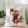 Cirzone chicken gifts for women 18x18inch chicken throw pillow cover funny chicken lovers gifts with gift box perfect birthday thanksgiving day mothers day pillow cover gifts for home sofa decor  urban country home decor