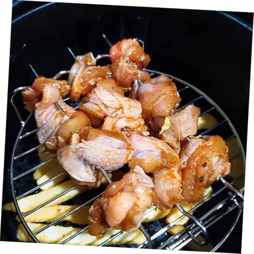 Friteuse à air support à brochettes acier inoxydable cuisson saine maison 2pcs