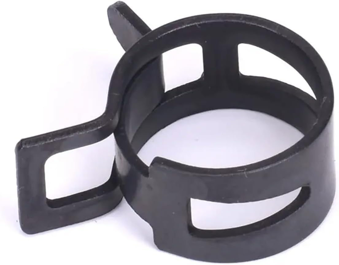 Cable Management Clips 100pcs Black Treated Spring Hose Clamp Inner for TV PC Ethernet(6mm)