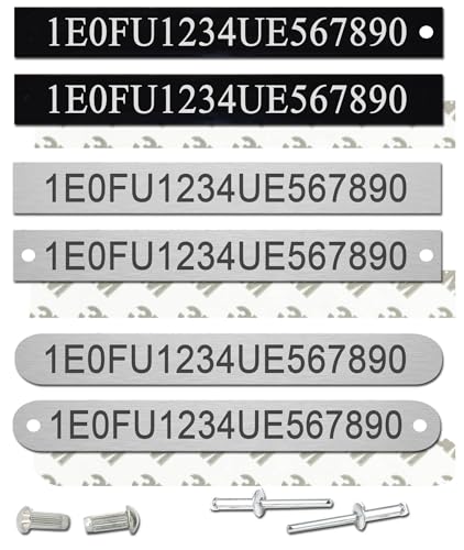 Custom VIN ID Plate for Trailer, Replacement Windshield VIN TAG for Car, Customized Serial Number Plates, Custom Dashboard Identification VIN, Tailgating id Plate for Cargo Carriers Trucks Boats Hull