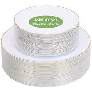 Moretoes Plastic Plates Disposable