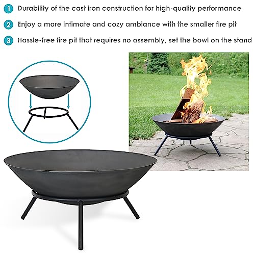 Sunnydaze Cast Iron Wood-Burning Fire Pit #TOP24