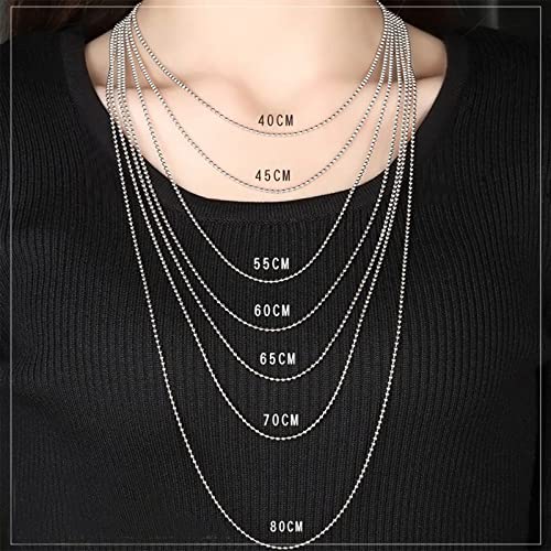Chaîne collier pour femmes 2 mm de 75 cm anti-nœuds robuste - 2