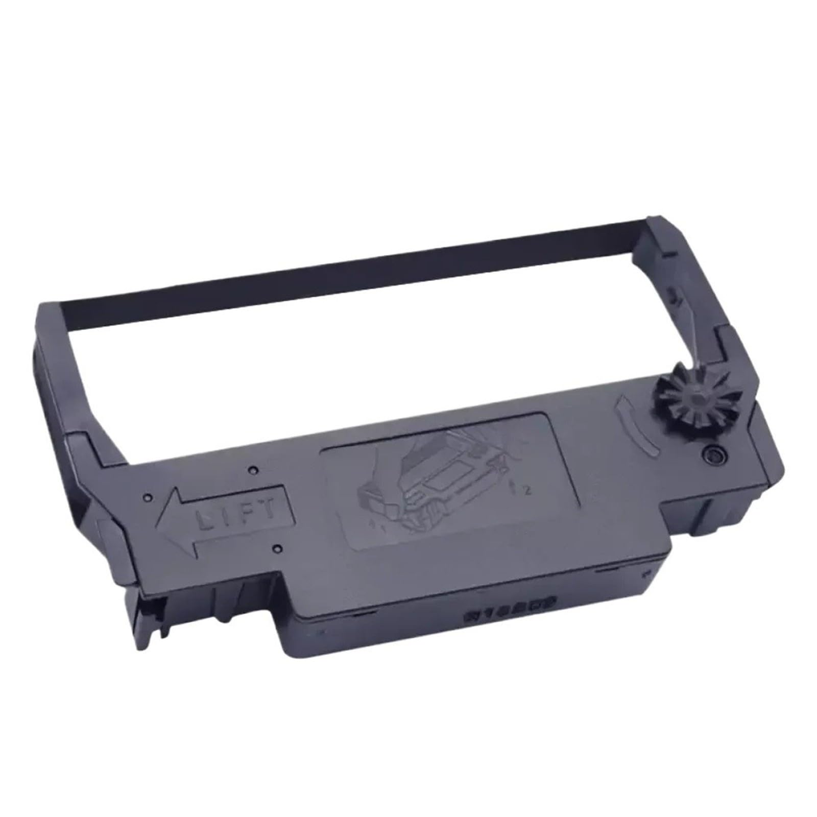 Nastro di stampa a inchiostro da 10 pezzi 12,7 mm * 4 m Nero Viola Nero/Rosso Compatibile con ERC30 ERC34 ERC38 TM-U220 TM-U230 TM-U210 U370(10 pcs Black)