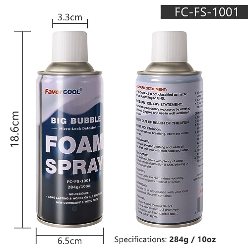 Image of 10oz air Leak Detector for HVAC Freon Refrigerant Propane Natural Gas Tire Air Leakage Detection Foam Spray AC Refrigerator Leaks Locator No Dripping Non-Corrosive Long-Lasting Bubbles