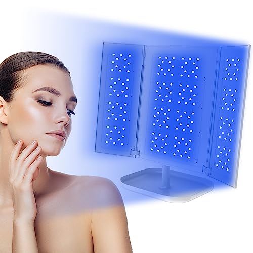 Lampada Abbronzanti, Cozion 24w Lampada Abbronzante Pieghevole con 192 Pezzi Led Luce per Solarium Domestica per Viso E Corpo con Supporto E Protezione per Gli Occhi