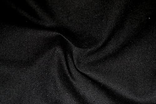 Image of HOME COLORS.IN Plain Solid Cotton 4 Seater Round Table Cover - Durable - Machine Washable - Every Day use Dining Table Cloth - 60 x 60 Inch - Black