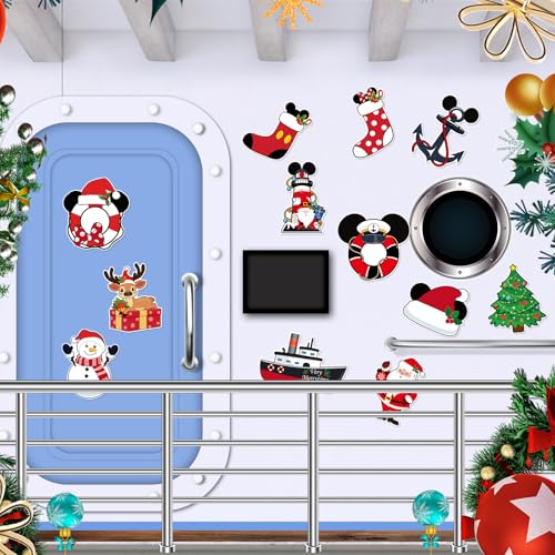 12 imanes decorativos de puerta con tema navideño miniatura 5