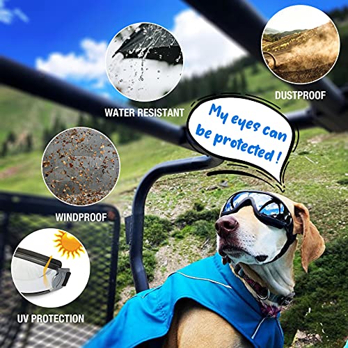 NAMSAN Dog Goggles Medium to Large Dog UV Sunglasses Windproof Anti-Dust Antifog Pet Dog Glasses Outdoor Protection… - Image 3