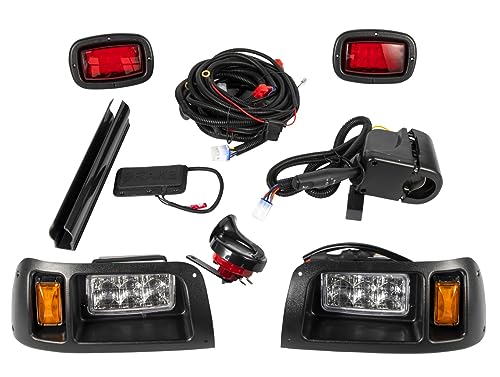 Dr.Acces Club Car DS LED Light with Deluxe harness and Upgrade Headlight Power Kits | with Turn Signals Hazard Flasher Horn and Brake for Club Car DS Gas & Electric Golf carts (1993 & up)