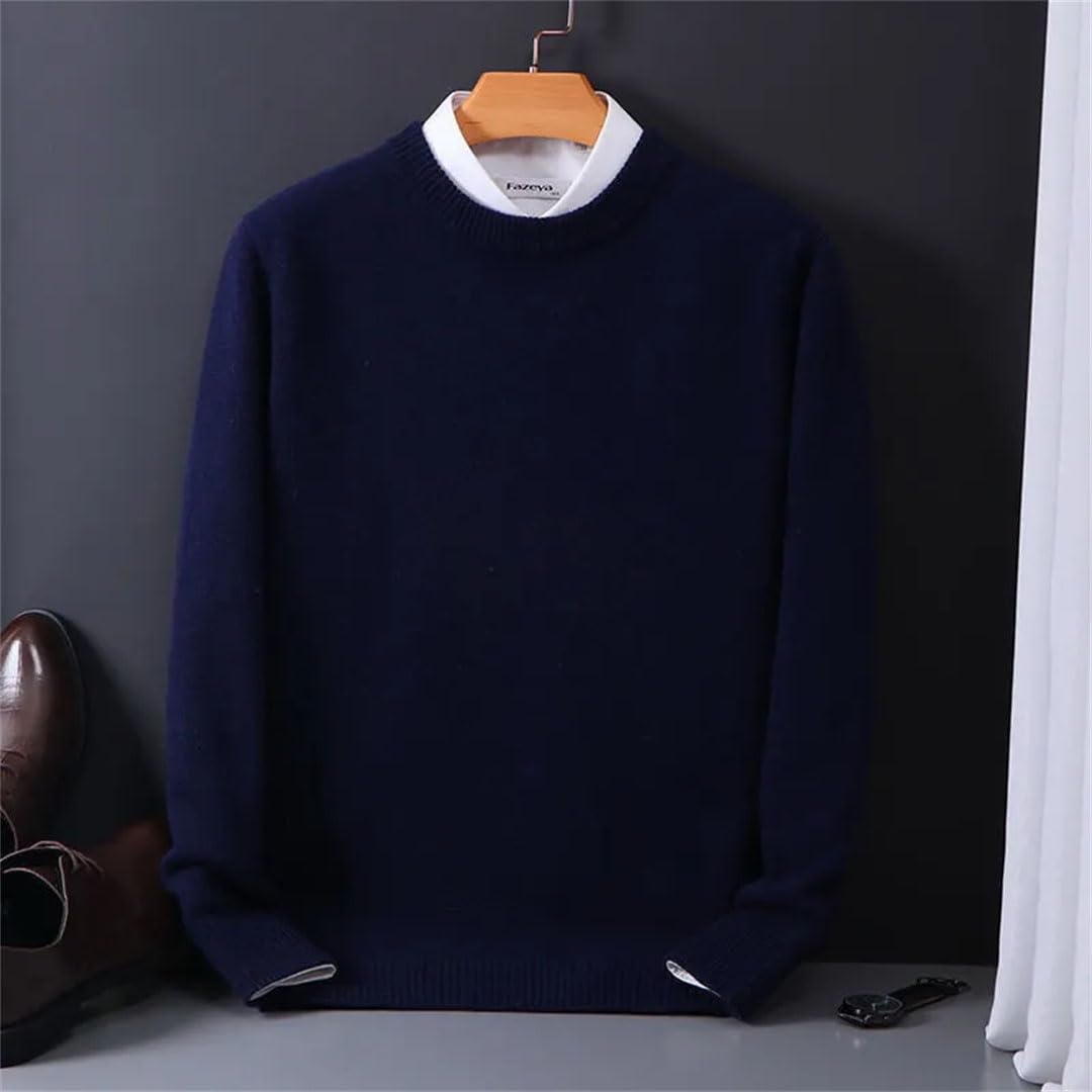 Suéter de punto holgado con cuello redondo para hombre