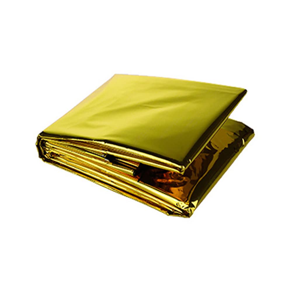 Lot de 10 couvertures de survie en aluminium réfléchissant pour adultes - Couverture de premiers secours pour l'extérieur, la randonnée (140 x 210 cm)