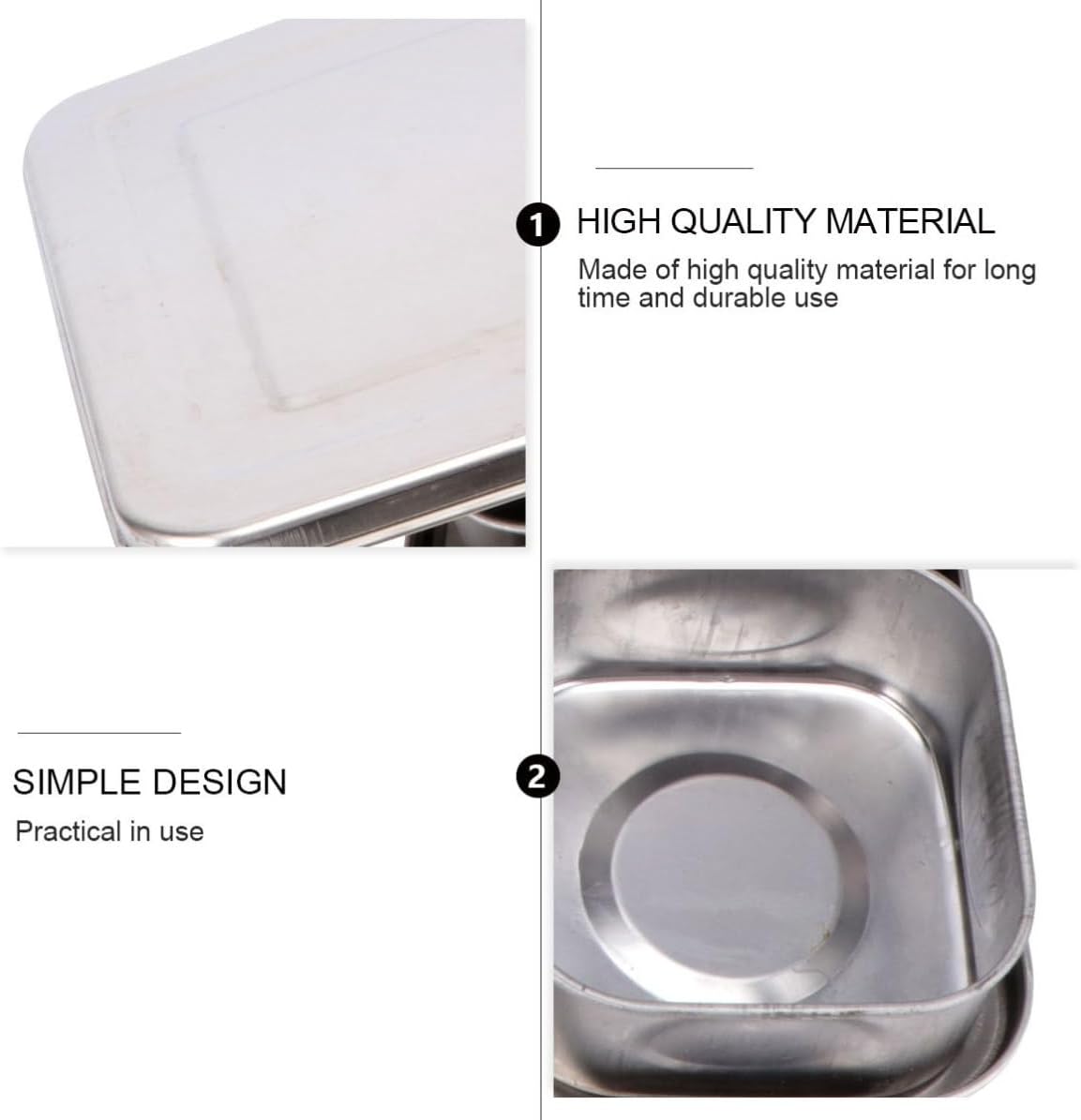 Spice Box 6 Compartments with Lid, Stainless Steel for Kitchen