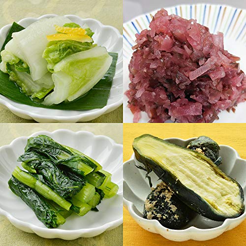 ゆず白菜漬 水茄子しば茶漬 野沢菜漬 水ナスぬか漬け ミキチャンネット 4種
