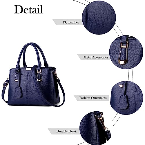 Image of XingChen Purses and Handbags for Women Fashion Messenger Bag Ladies PU Leather Top Handle Satchel Shoulder Tote Bags