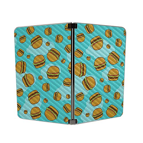 Image of MightySkins Carbon Fiber Skin for Microsoft Surface Duo - Burger Heaven | Protective, Durable Textured Carbon Fiber Finish | Easy to Apply | Made in The USA
