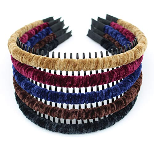 JOBAND Fashion hairband women hair headband Teeth Comb Hair Hoop Hair band Soft Comfy Non-slip Hair Accessories for Women/Girl(4 color)