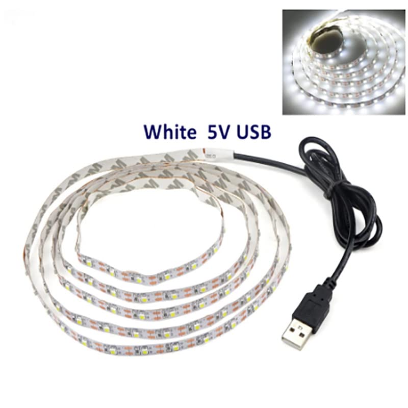 Tira LED USB 5V 5M Luz Blanca Cálida miniatura 5