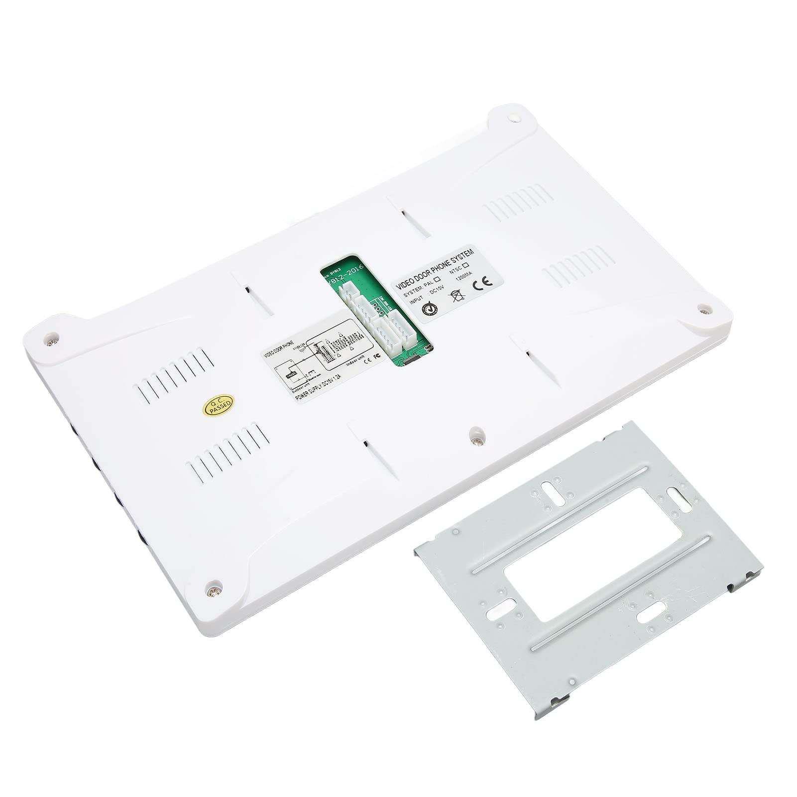 Interphone Vidéo Filaire, Système D'interphone Vidéo avec écran LCD TFT Couleur 7 Pouces, Prise en Charge de la Vision Nocturne Infrarouge, Contrôle électronique du Verrouillage, 25(Prise UE)