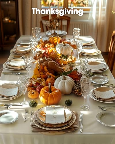 Image of Pureegg Plastic Table Cloth Disposable 10 Pack, 54 x 108 Inch Table Cloths, Party, Wedding, Thanksgiving Decorations, Fall Tablecloths, Rectangle, Beige Plastic Cover, Leakproof & Sturdy, Cream, Ivory