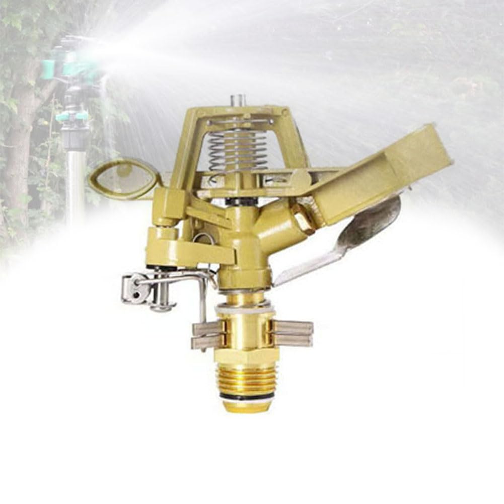 Sprinkler de impacto, rociador de balancín giratoria de 360 ​​°, con boquilla, 1/2, rociador de jardín de 3/4 pulgadas, para riego de jardín de patio de césped de césped