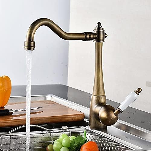 Robinet de cuisine avec douchette rotative pour nettoyer facilement les grands éviers
