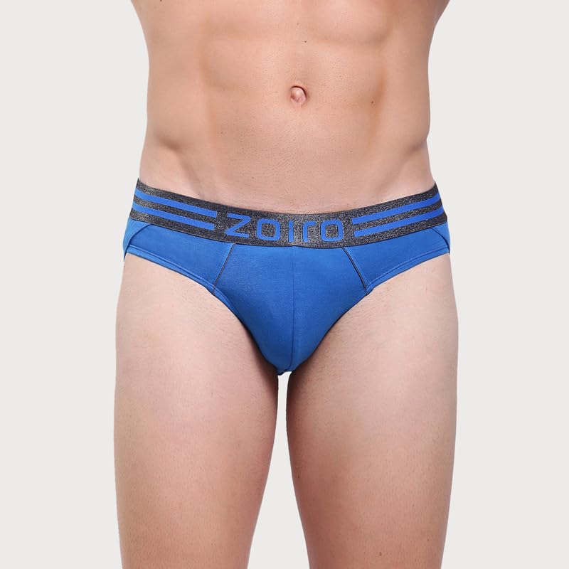 Image of Zoiro Men's Cotton Blend Solid Sports Brief (Pack of 2) |Colours May Vary